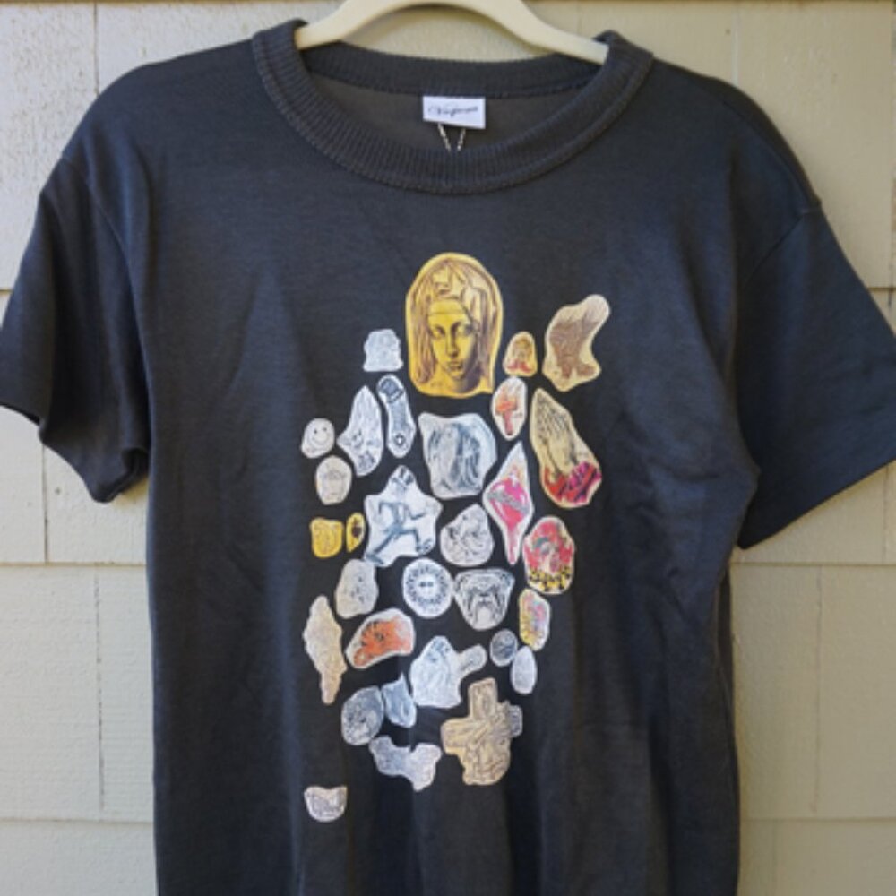 Vaquera NYC Paris Graphic Tatoo Design Tshirt Black Womens S-M